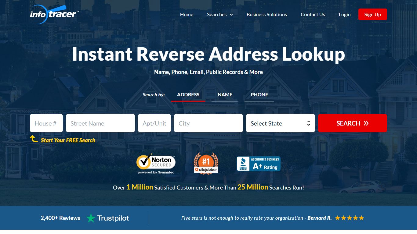 Reverse Address Lookup | Online Address Search | InfoTracer
